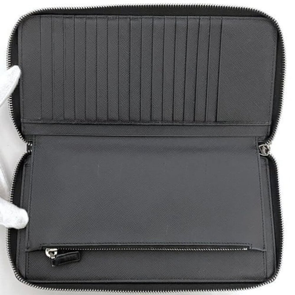 Prada Round Zipper Long Wallet Document Case - Picture 7 of 10